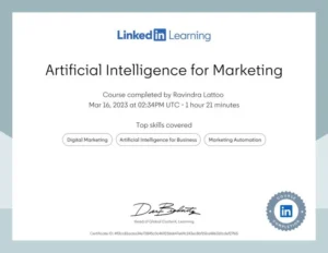 certificate of ai specilist