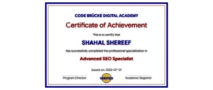 certification of Seo